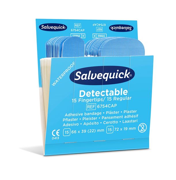 Salvequick Blue Detectable Plaster 6754CAP