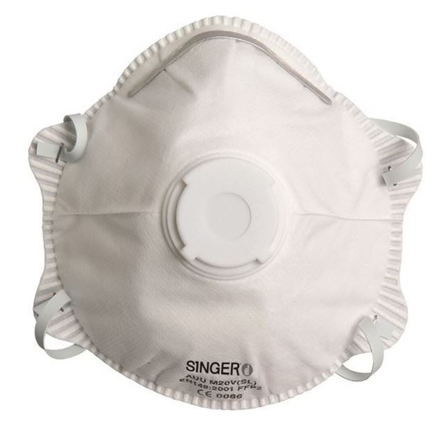 SINGER SAFETY μάσκα μιας χρήσης με βαλβίδα FFP2 NRD AUUM20VSL 